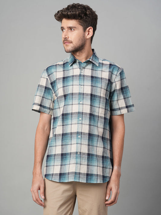 Men's Natural Cotton Linen Regular Fit Shirt