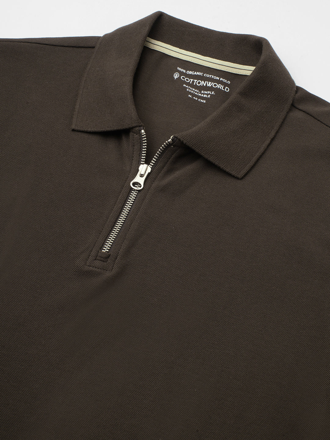 Men's Brown 100% Cotton Regular Fit Tshirt