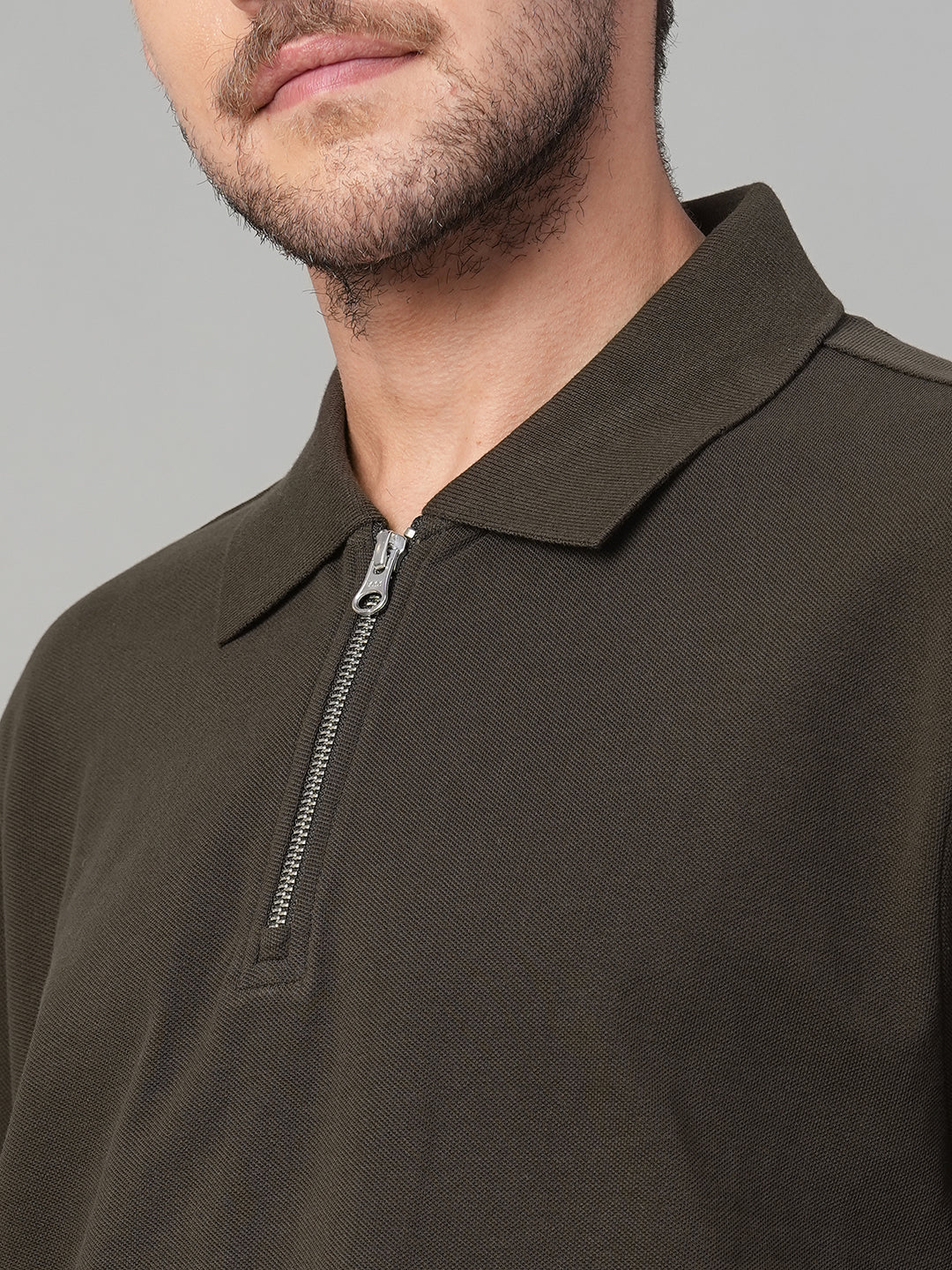 Men's Brown 100% Cotton Regular Fit Tshirt