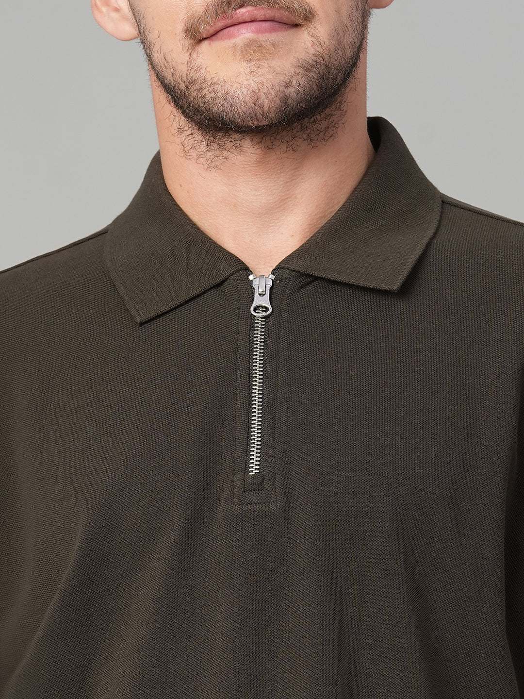 Men's Brown 100% Cotton Regular Fit Tshirt